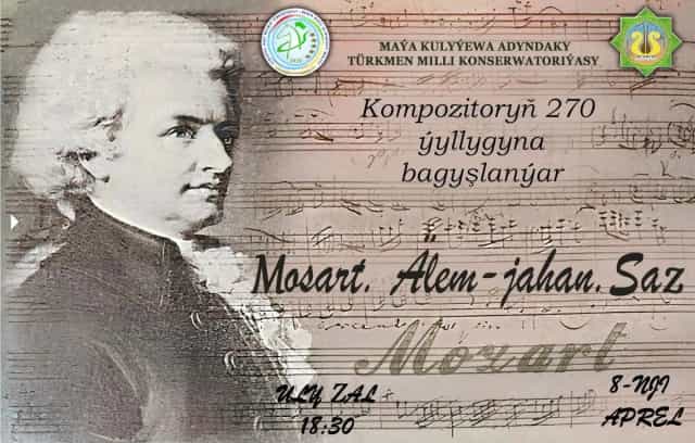 "Motsart. Alem-jahan. Saz" konserti Aşgabatda geçiriler